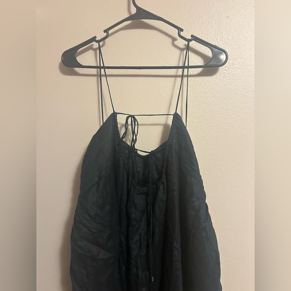 Anthropologie Maeve Linen Double Tie Back Maxi Dress Size 1X - Picture 7 of 10